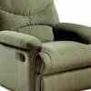 Homeroots 35 x 35 x 40 in. Sage Microfiber Recliner - Motion 374162